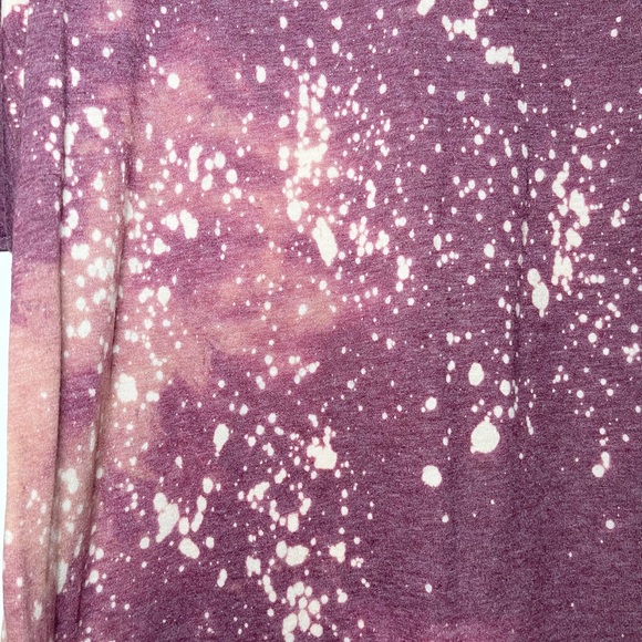 Tultex Women’s Maroon Splatter Tie-Dye Tee - Picture 12 of 12
